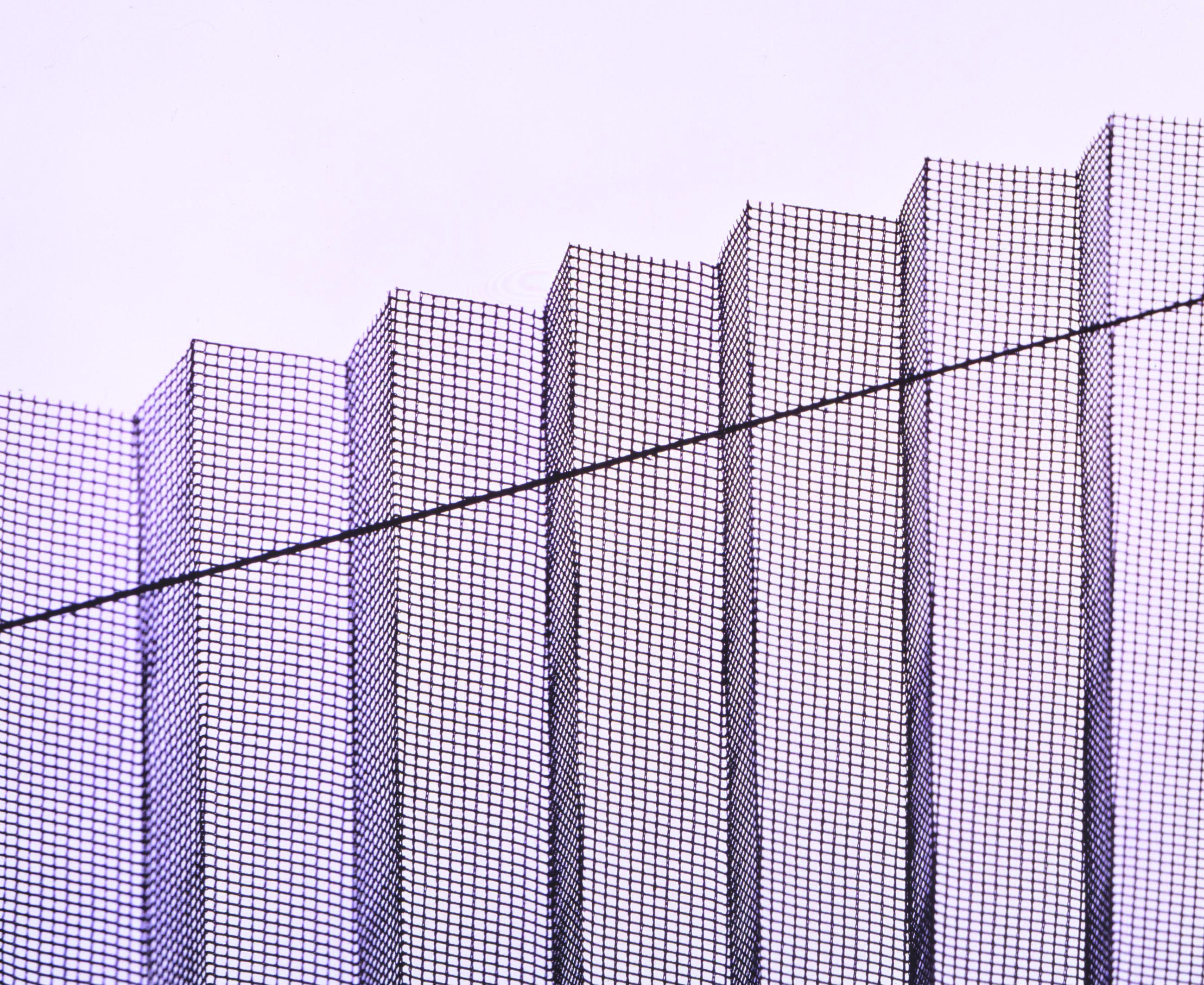 Pleated Mesh Installation